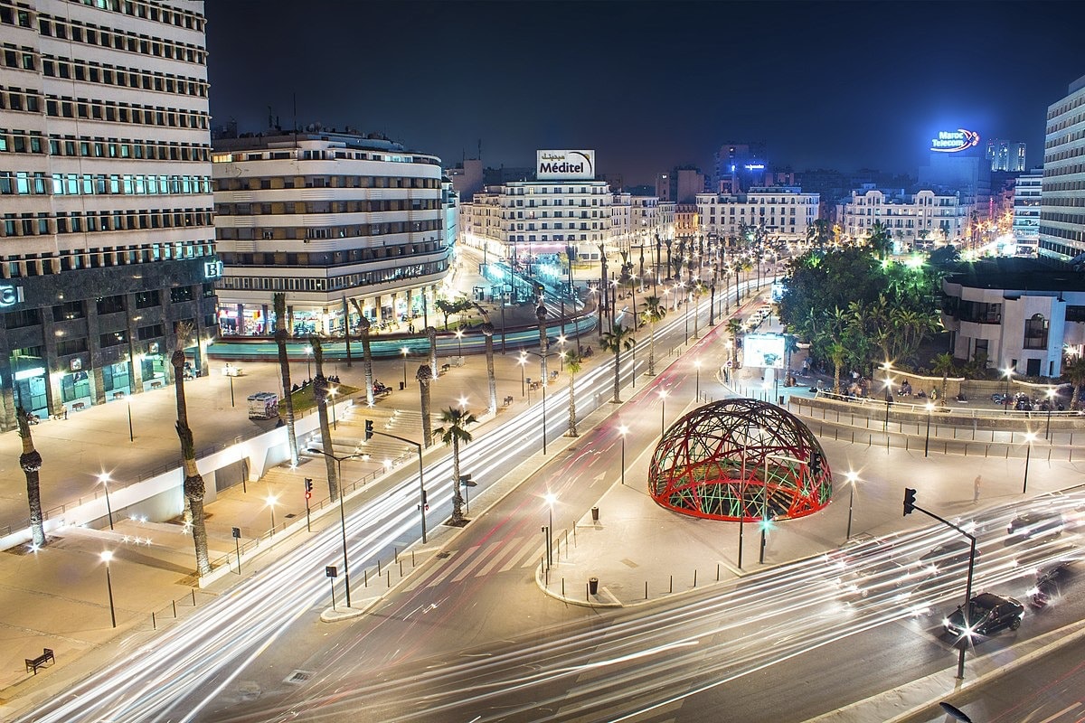Casablanca night boulevard